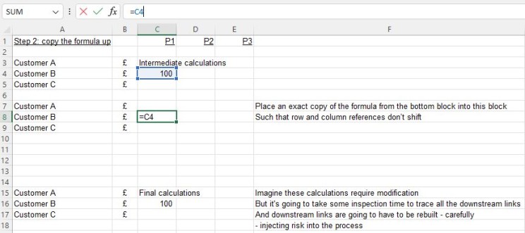 3 create a copy of the calculation block